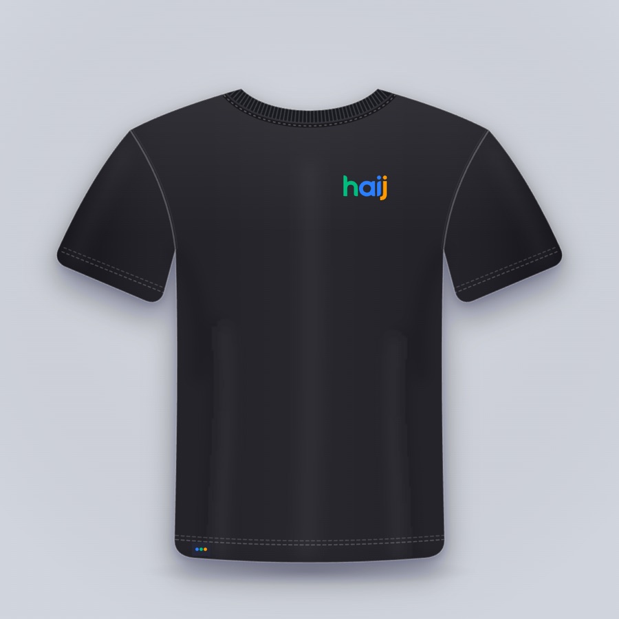 Orbit Tee in black, front