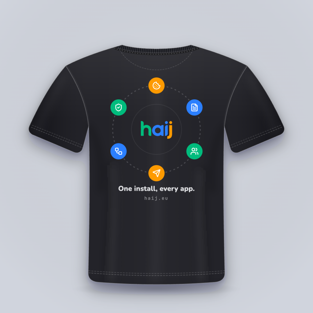 haij Orbit Tee in Black, back view